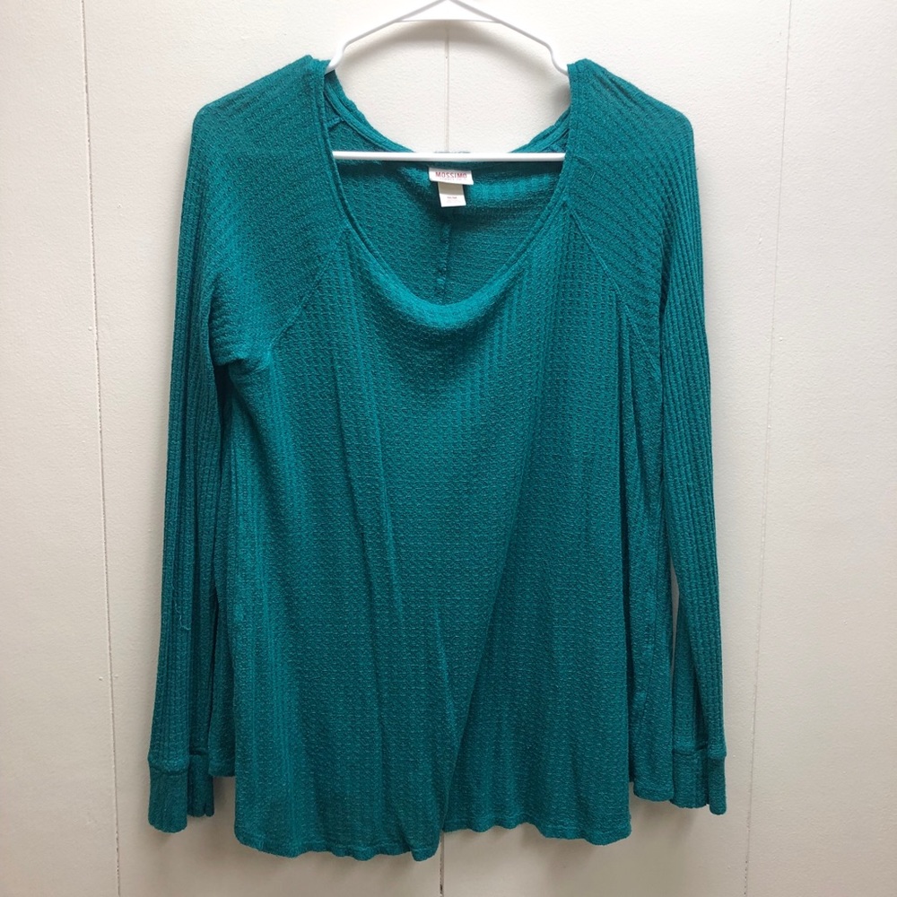 Long Sleeve Waffle Knit Top